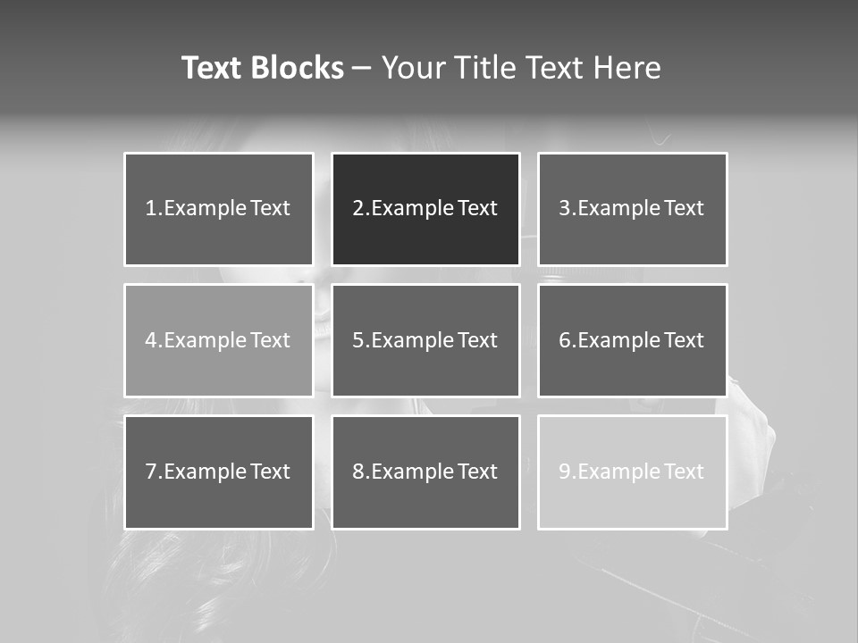 Girl Lens Image PowerPoint Template