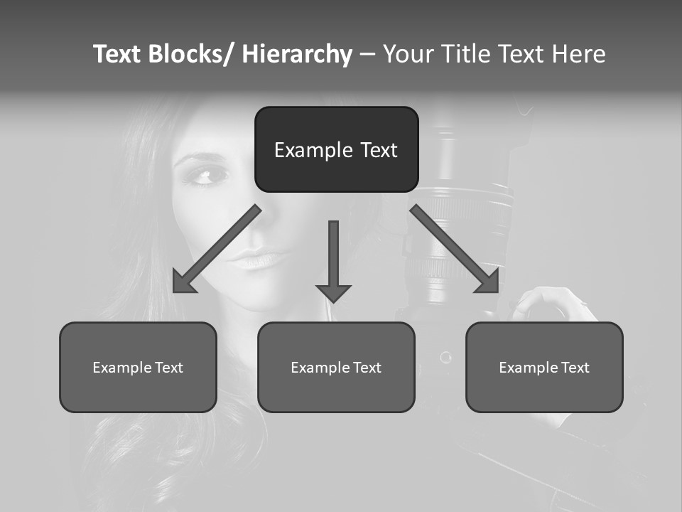 Girl Lens Image PowerPoint Template