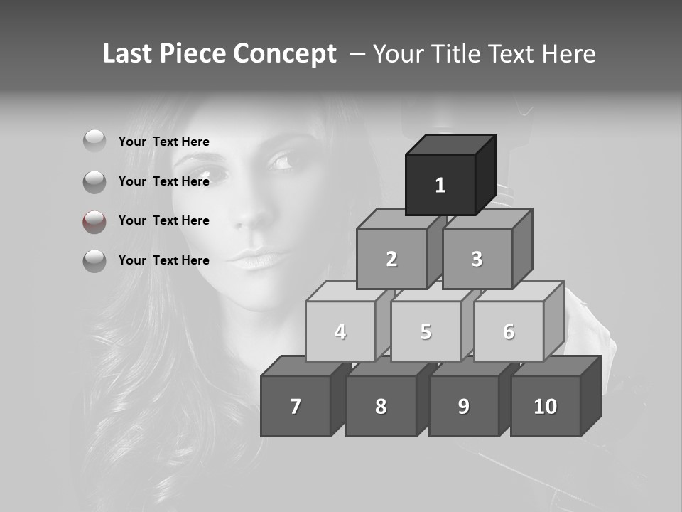 Girl Lens Image PowerPoint Template