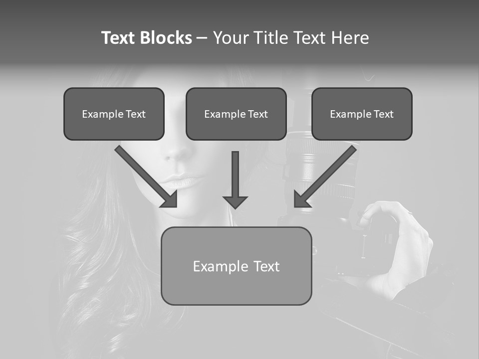 Girl Lens Image PowerPoint Template
