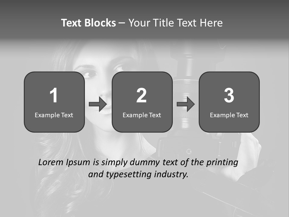 Girl Lens Image PowerPoint Template