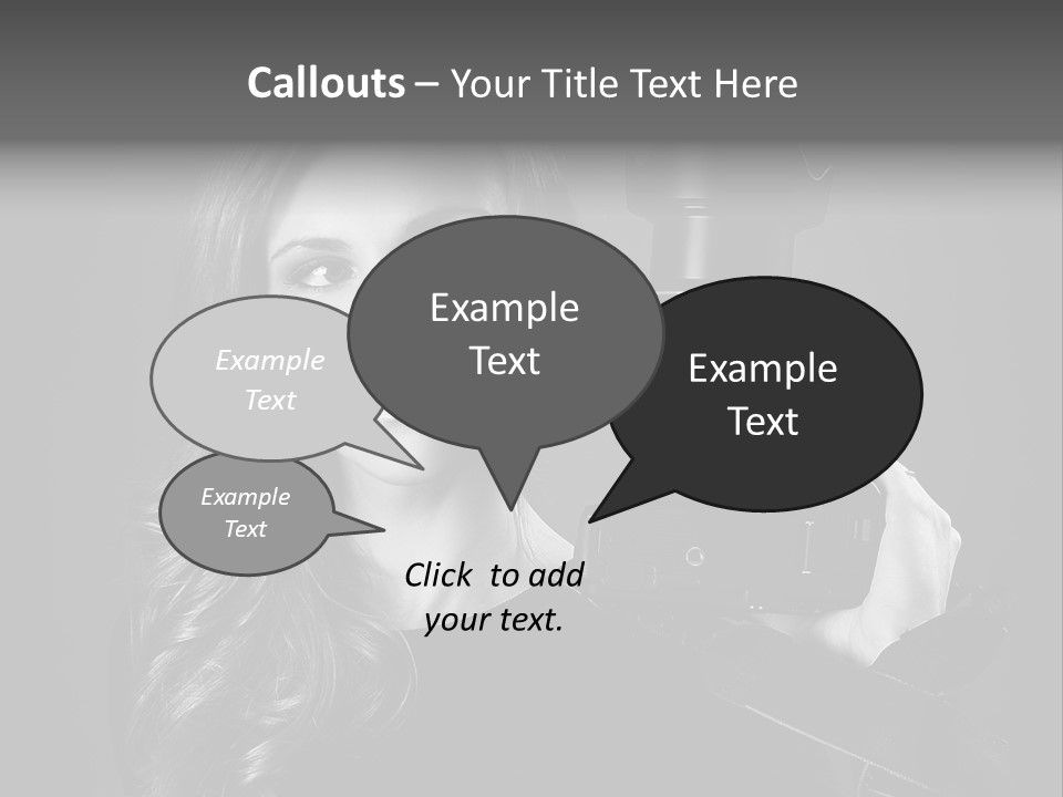 Girl Lens Image PowerPoint Template