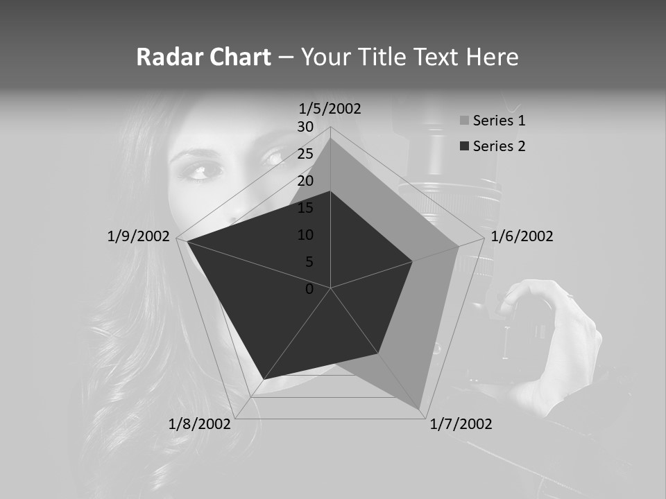 Girl Lens Image PowerPoint Template