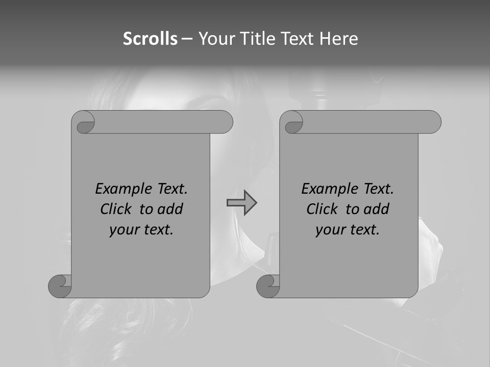 Girl Lens Image PowerPoint Template