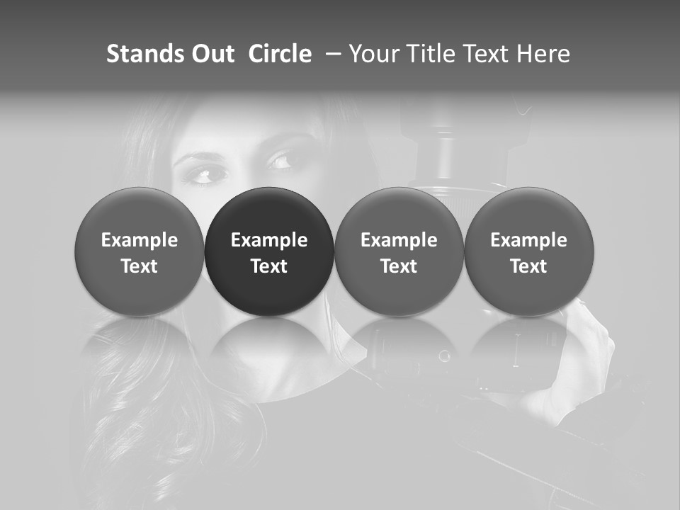Girl Lens Image PowerPoint Template