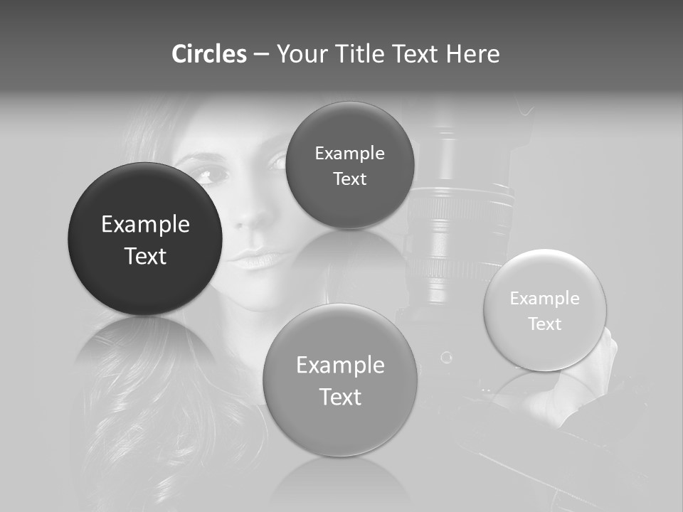 Girl Lens Image PowerPoint Template