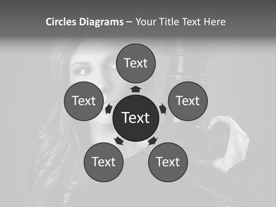 Girl Lens Image PowerPoint Template