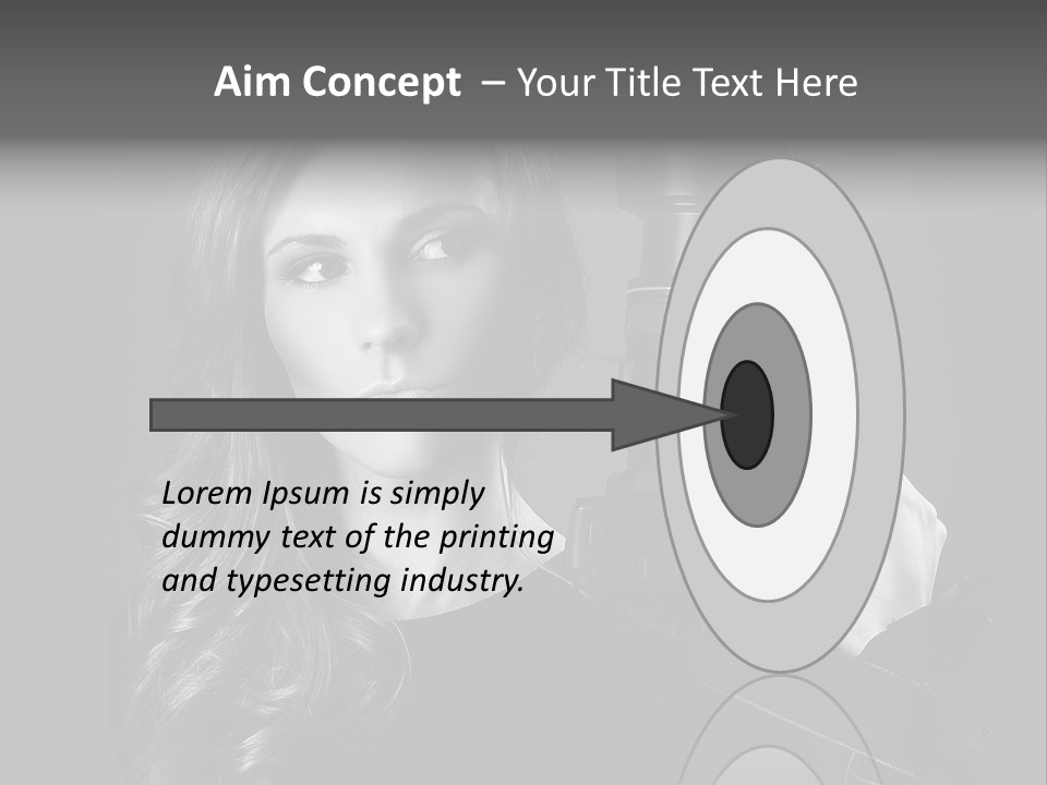 Girl Lens Image PowerPoint Template