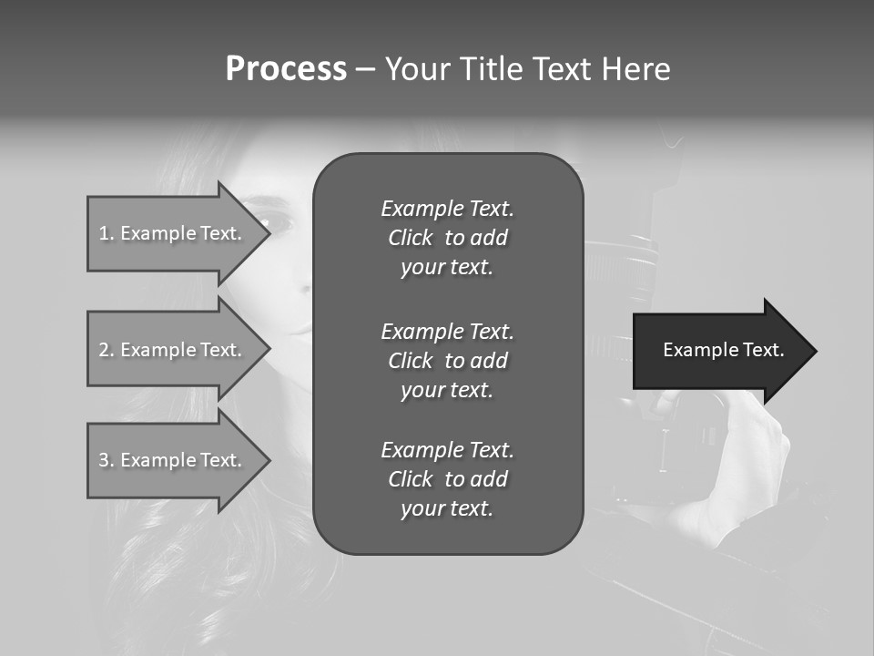 Girl Lens Image PowerPoint Template