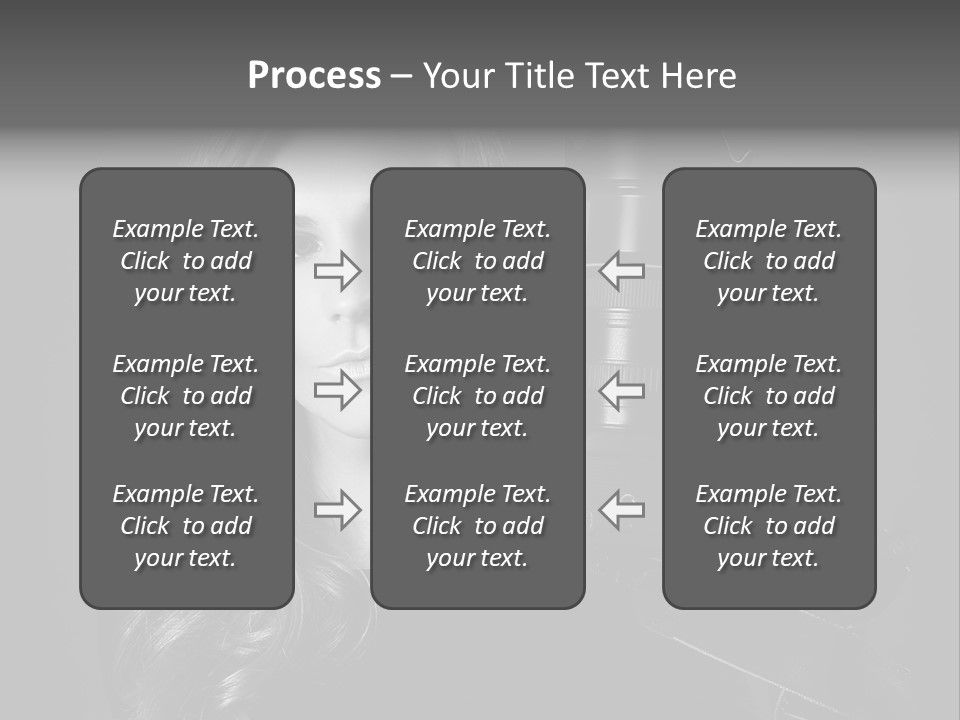 Girl Lens Image PowerPoint Template
