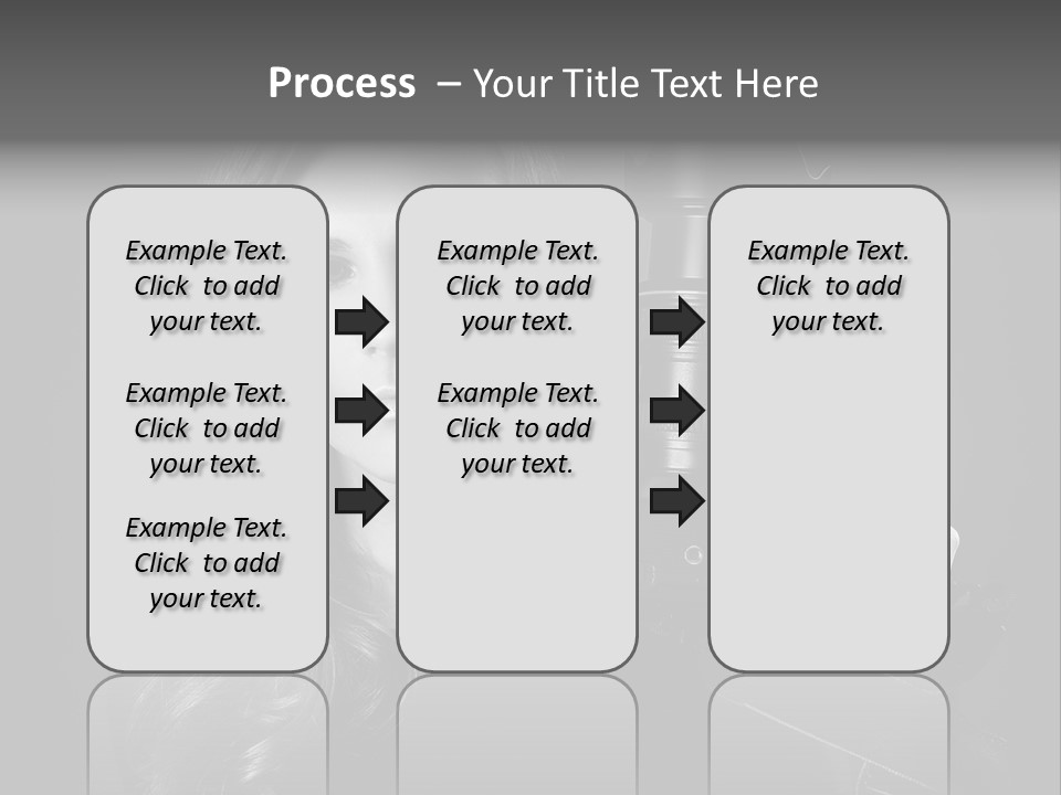 Girl Lens Image PowerPoint Template