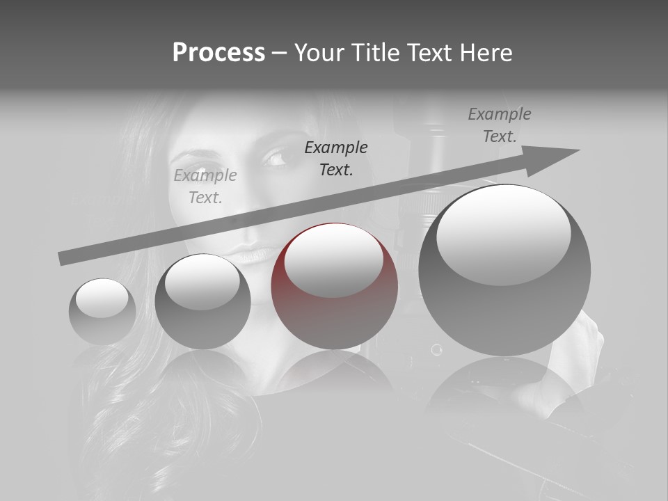 Girl Lens Image PowerPoint Template