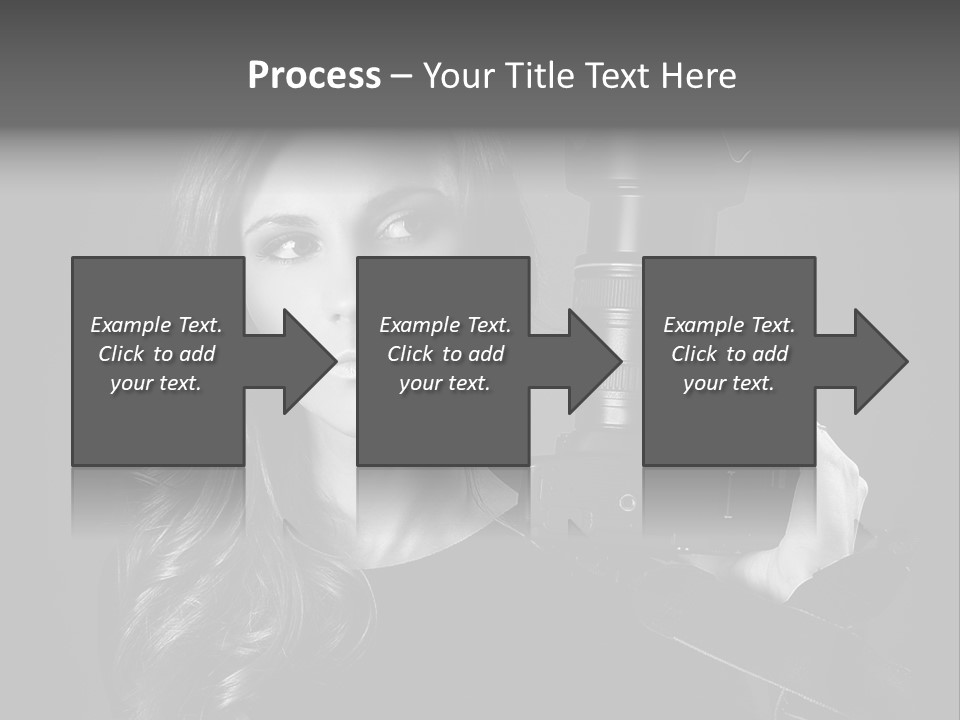 Girl Lens Image PowerPoint Template