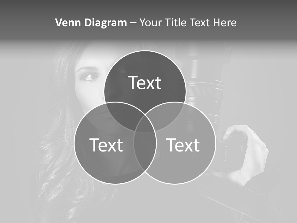 Girl Lens Image PowerPoint Template