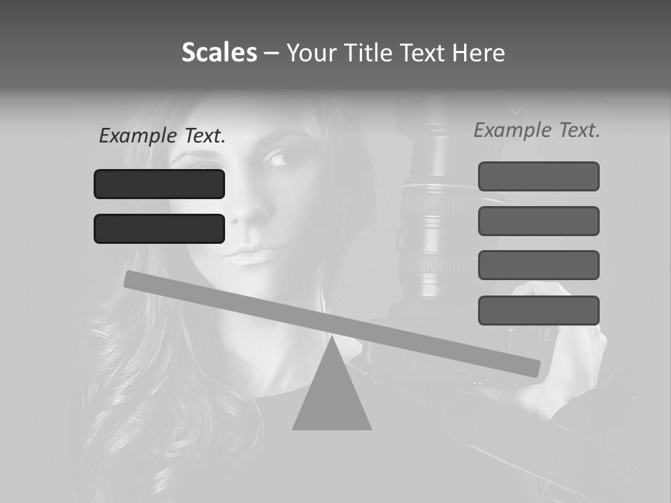 Girl Lens Image PowerPoint Template