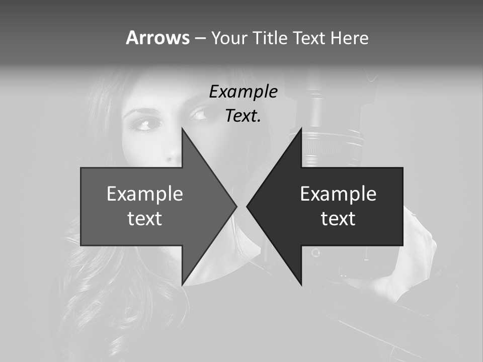 Girl Lens Image PowerPoint Template