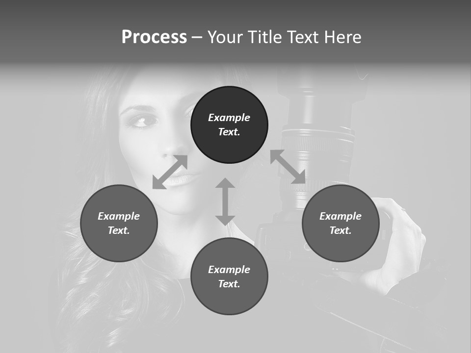 Girl Lens Image PowerPoint Template