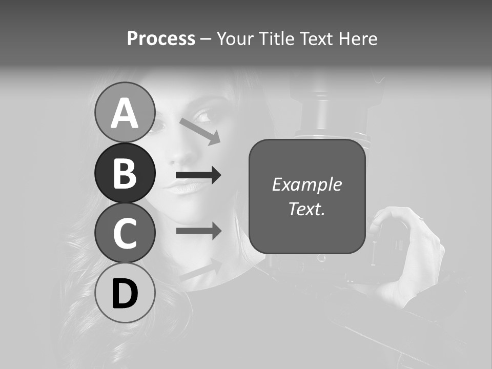 Girl Lens Image PowerPoint Template