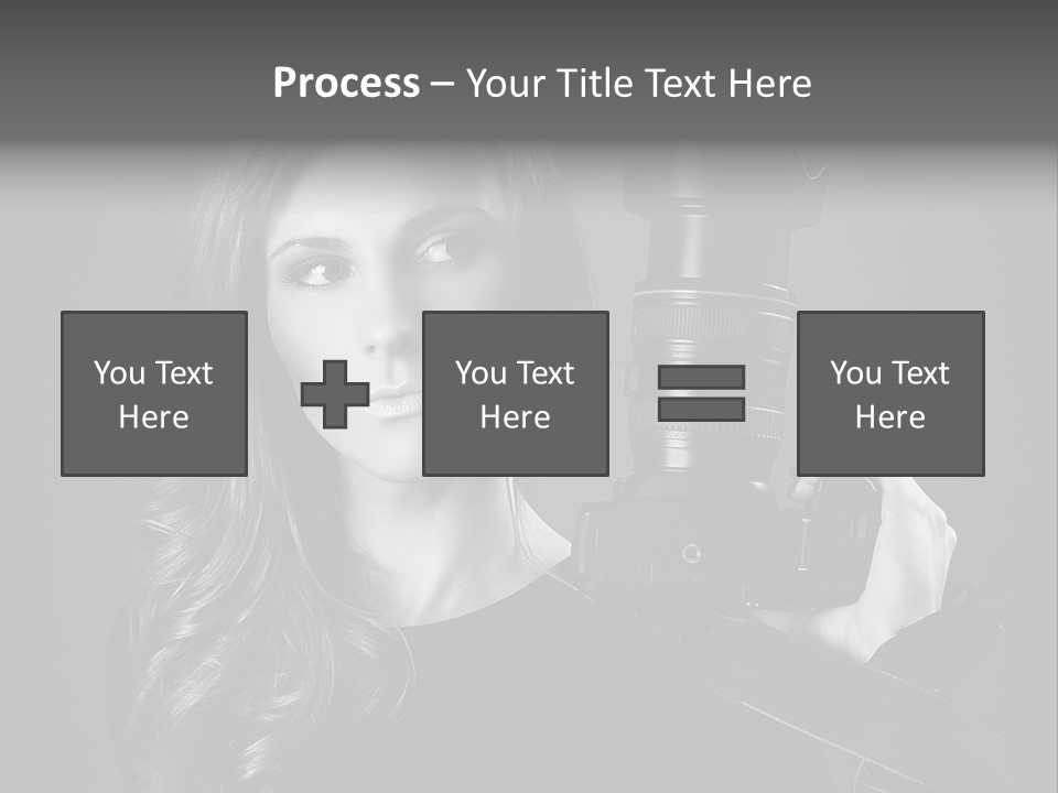 Girl Lens Image PowerPoint Template