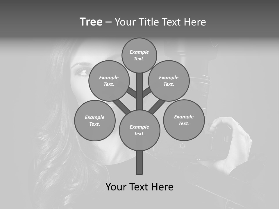 Girl Lens Image PowerPoint Template