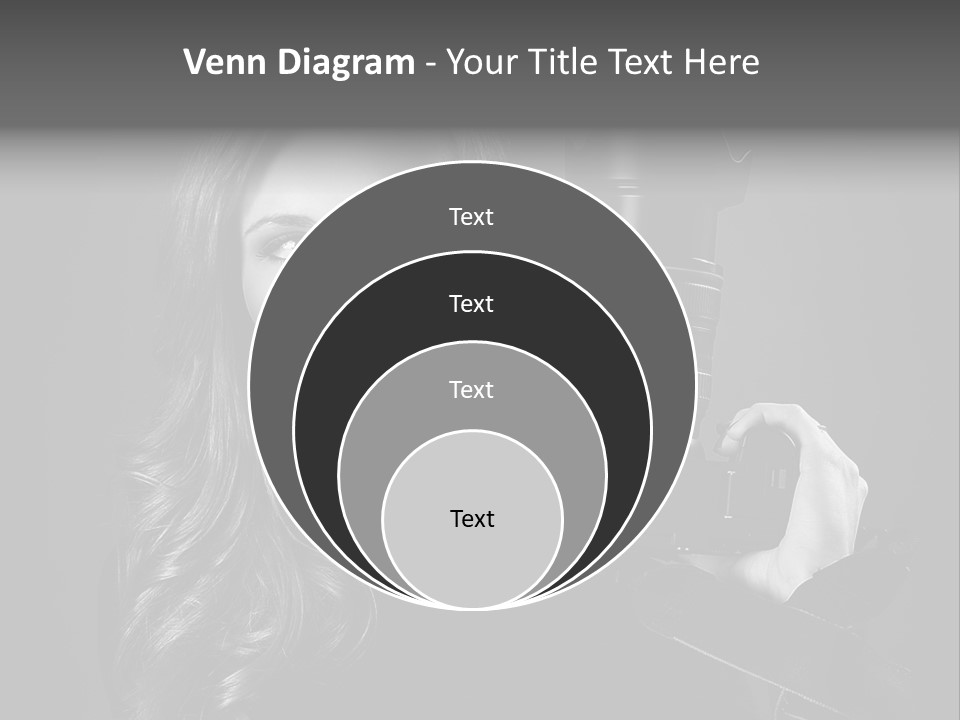 Girl Lens Image PowerPoint Template