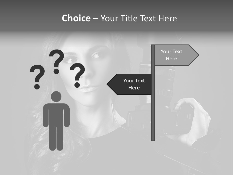 Girl Lens Image PowerPoint Template