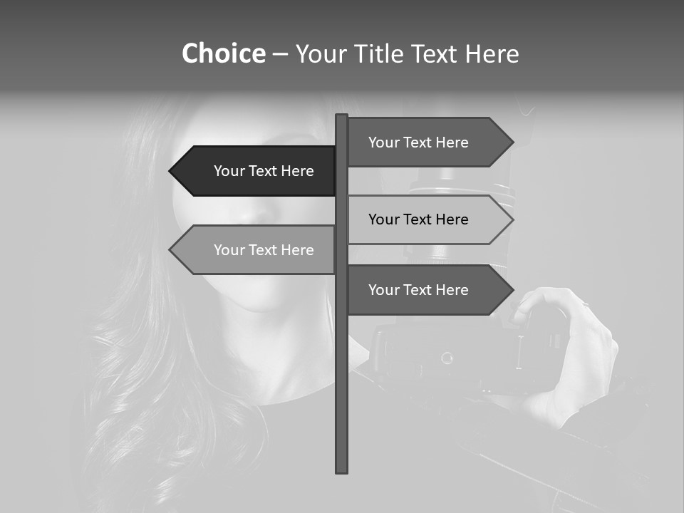 Girl Lens Image PowerPoint Template