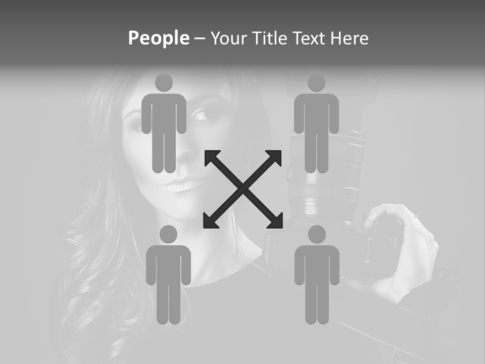 Girl Lens Image PowerPoint Template