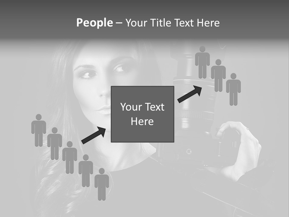 Girl Lens Image PowerPoint Template