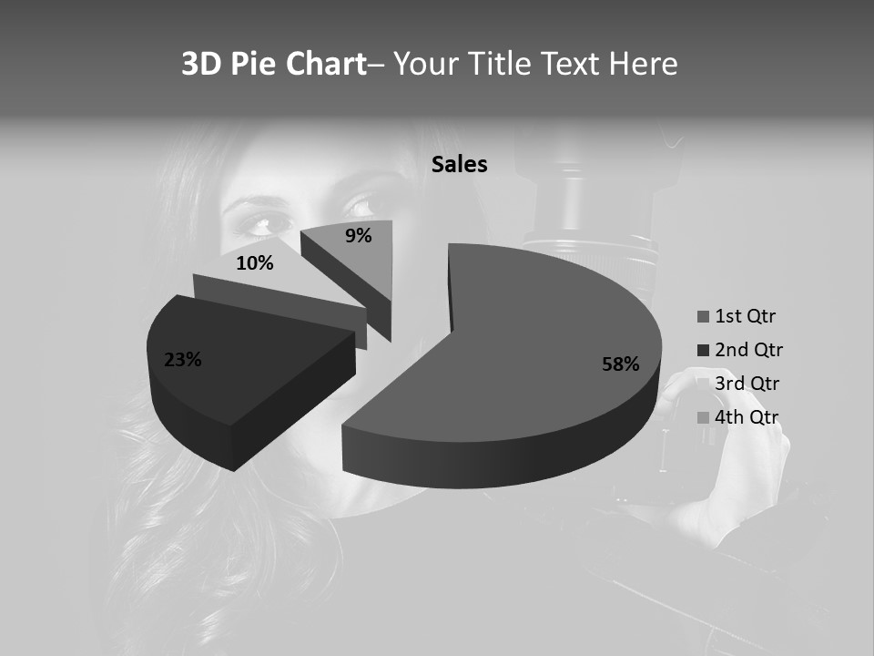 Girl Lens Image PowerPoint Template