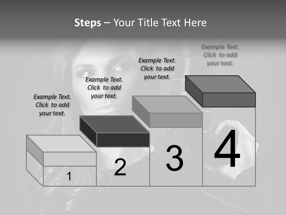 Girl Lens Image PowerPoint Template