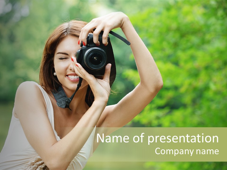 Photocamera Cute Appealing PowerPoint Template