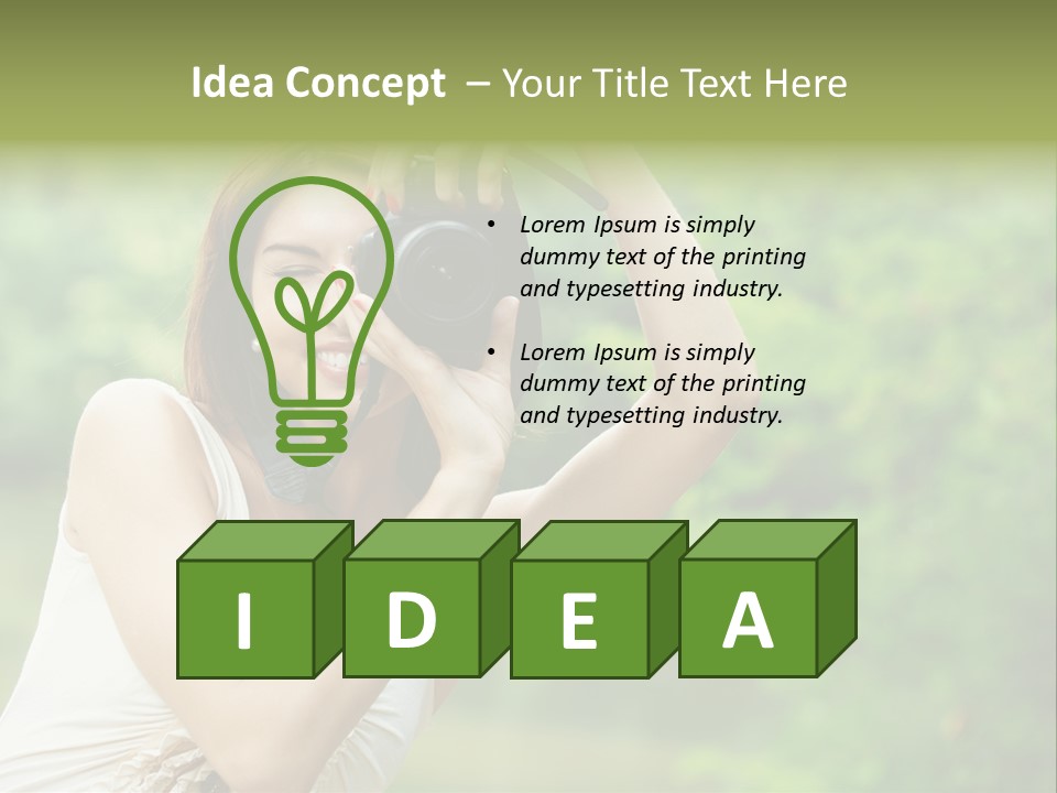 Photocamera Cute Appealing PowerPoint Template