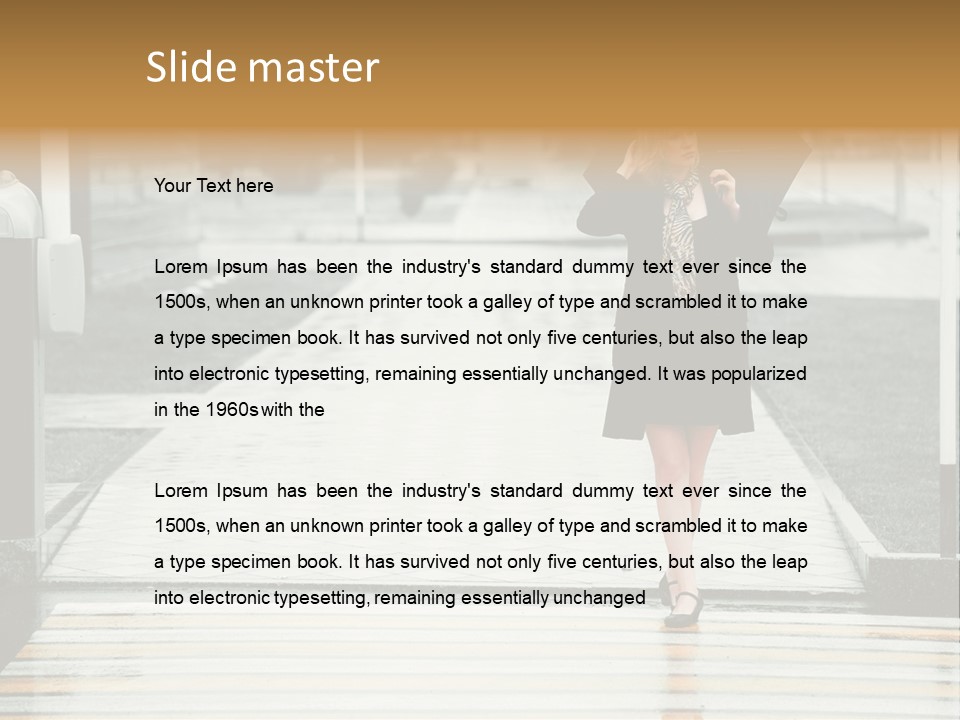 Outdoor Lady People PowerPoint Template