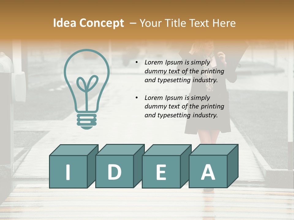 Outdoor Lady People PowerPoint Template