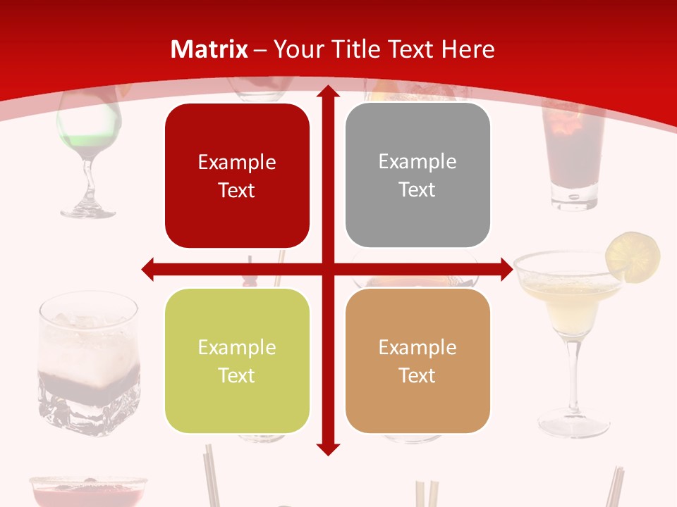 Isolated White Long Island Ice Tea PowerPoint Template