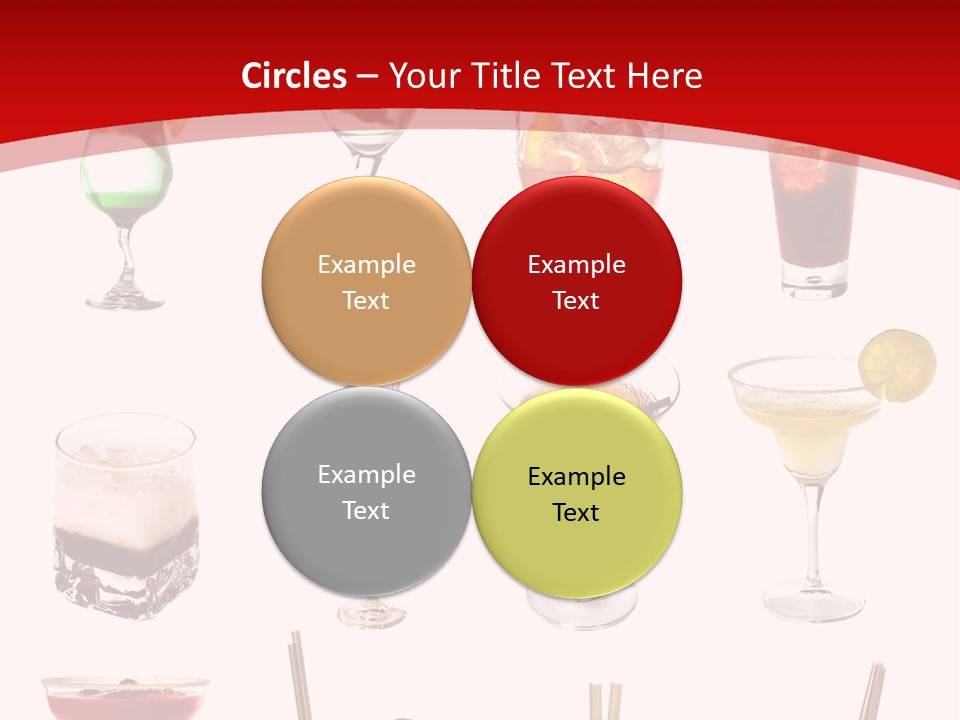 Isolated White Long Island Ice Tea PowerPoint Template