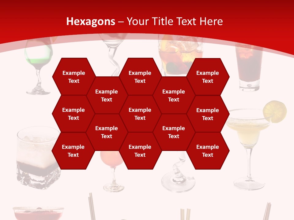 Isolated White Long Island Ice Tea PowerPoint Template