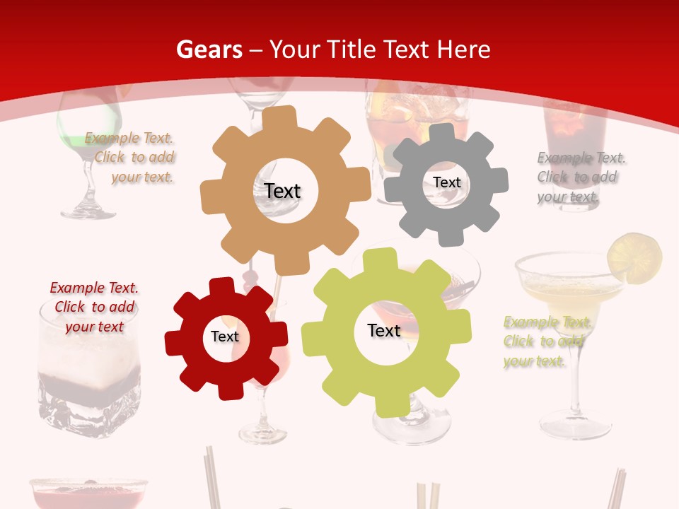 Isolated White Long Island Ice Tea PowerPoint Template