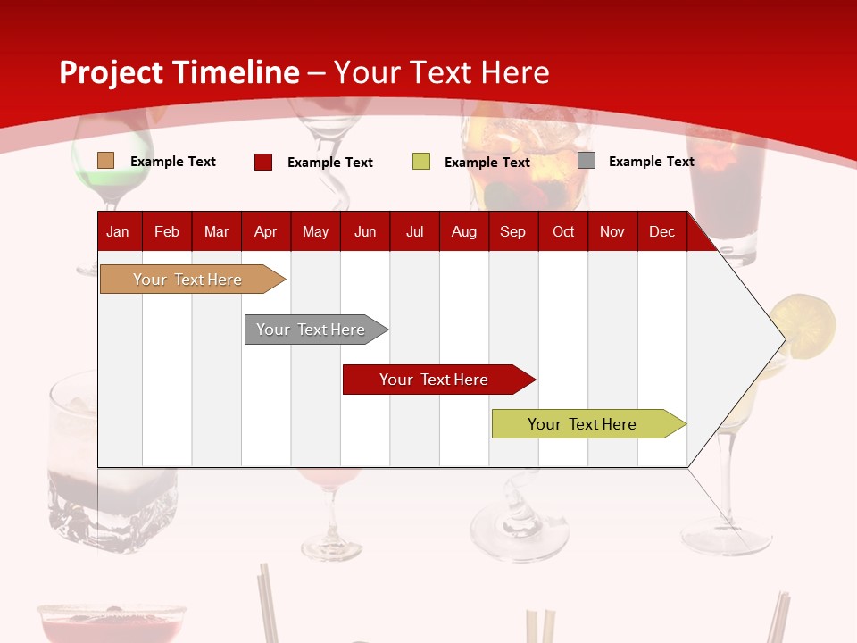 Isolated White Long Island Ice Tea PowerPoint Template