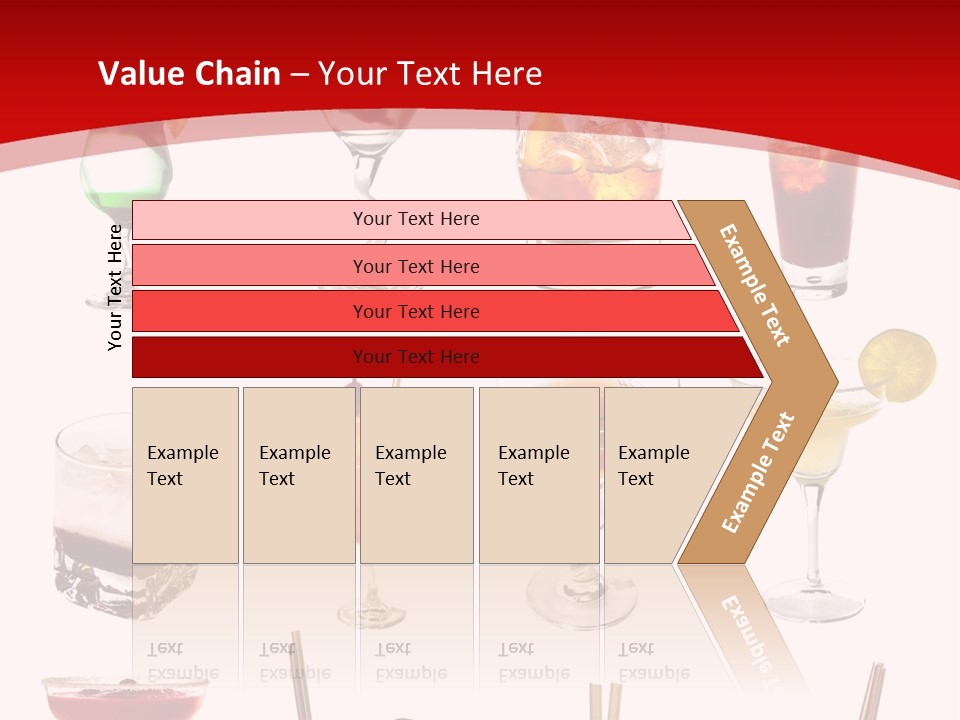 Isolated White Long Island Ice Tea PowerPoint Template