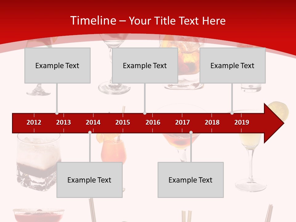 Isolated White Long Island Ice Tea PowerPoint Template