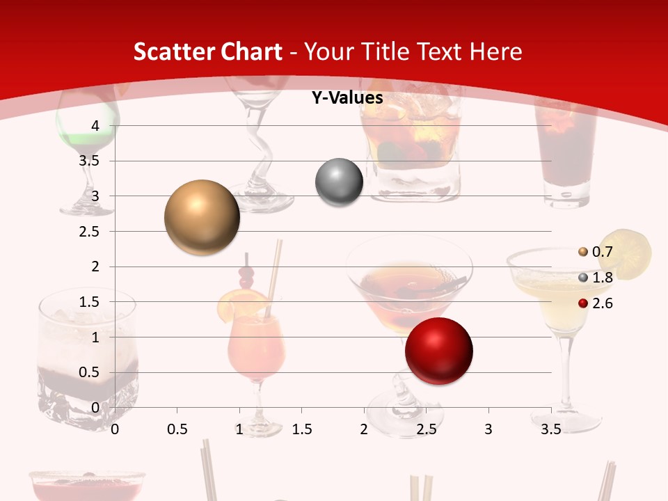 Isolated White Long Island Ice Tea PowerPoint Template