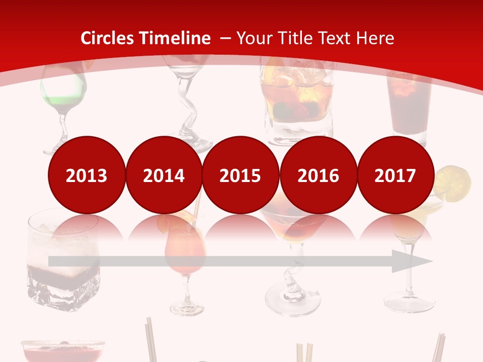 Isolated White Long Island Ice Tea PowerPoint Template