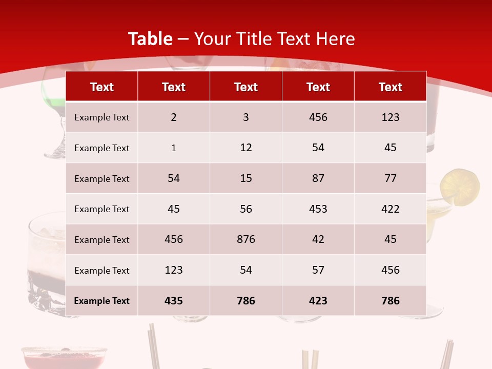 Isolated White Long Island Ice Tea PowerPoint Template