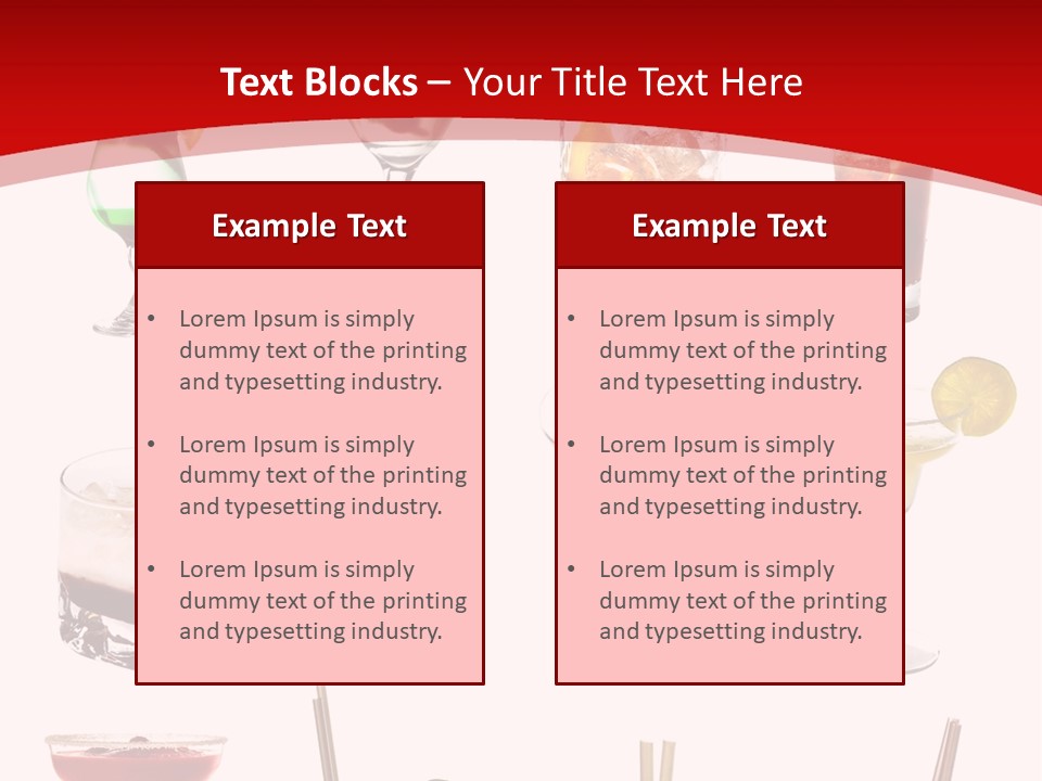 Isolated White Long Island Ice Tea PowerPoint Template