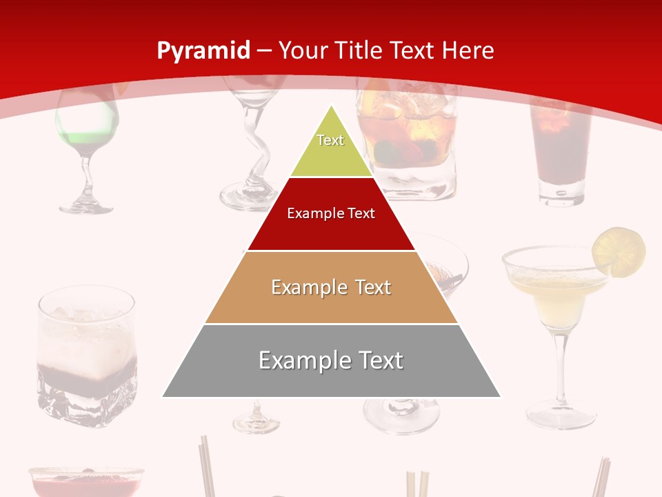 Isolated White Long Island Ice Tea PowerPoint Template