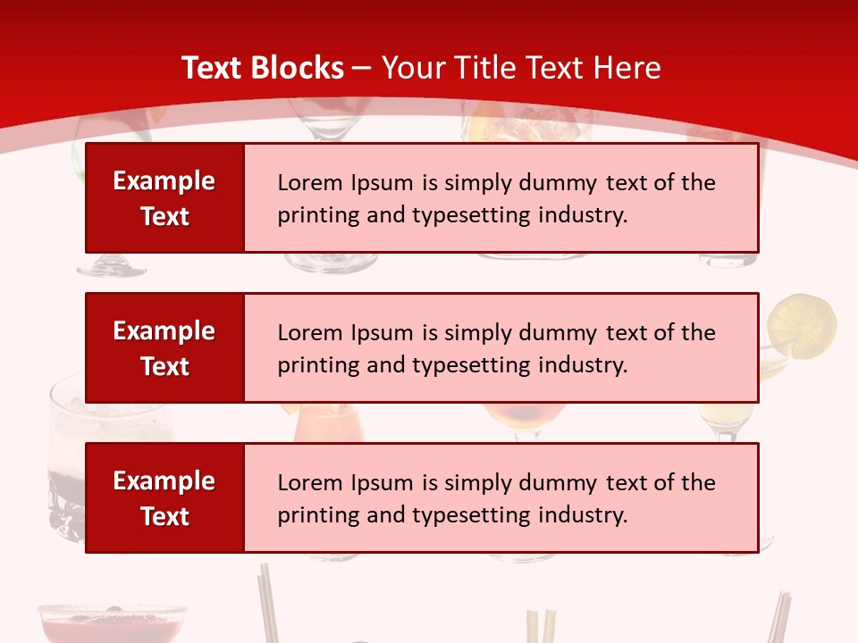 Isolated White Long Island Ice Tea PowerPoint Template