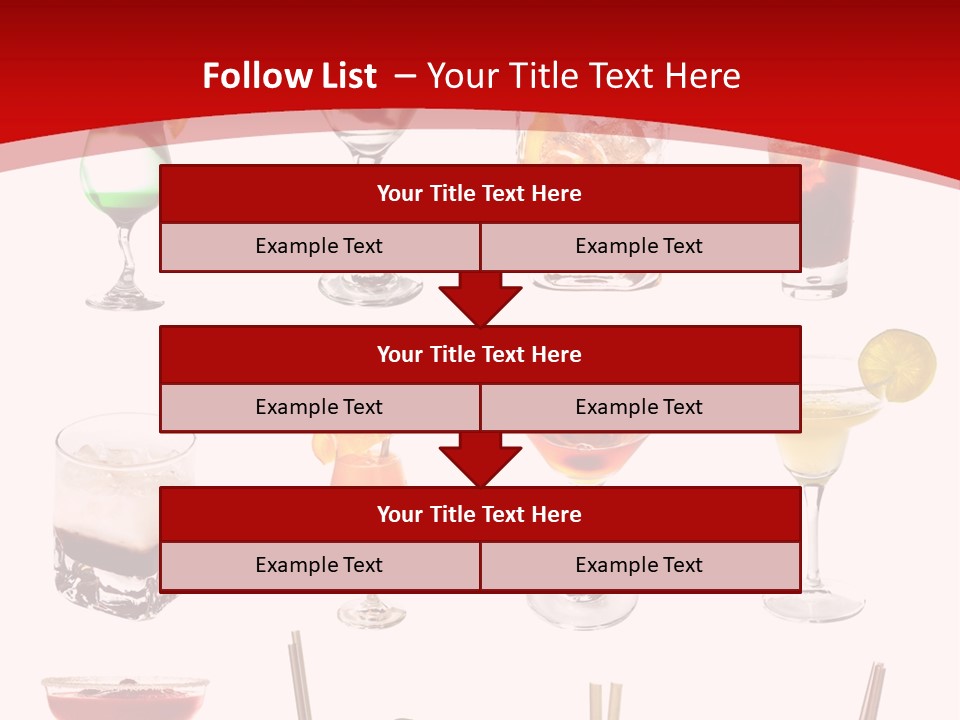 Isolated White Long Island Ice Tea PowerPoint Template