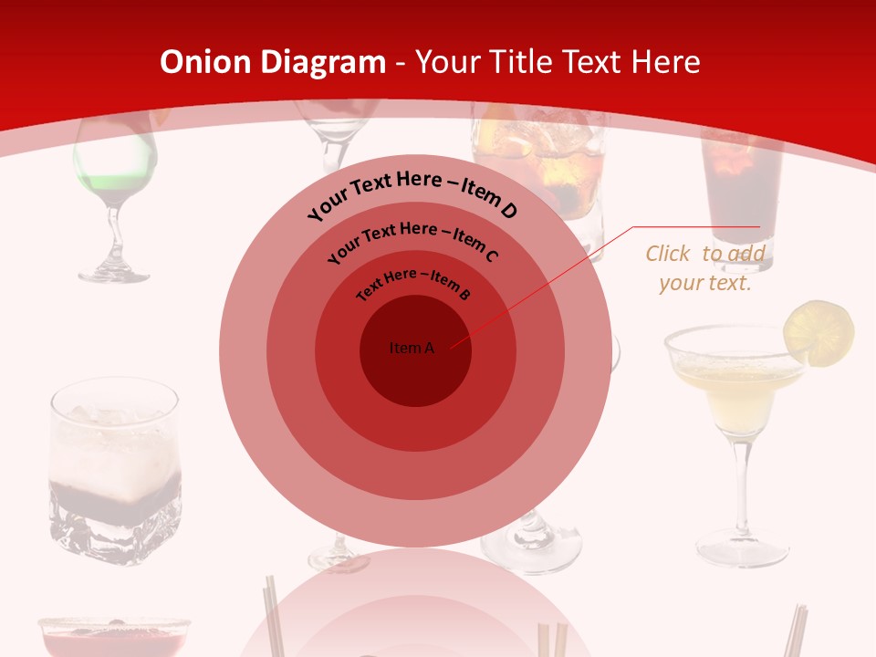 Isolated White Long Island Ice Tea PowerPoint Template